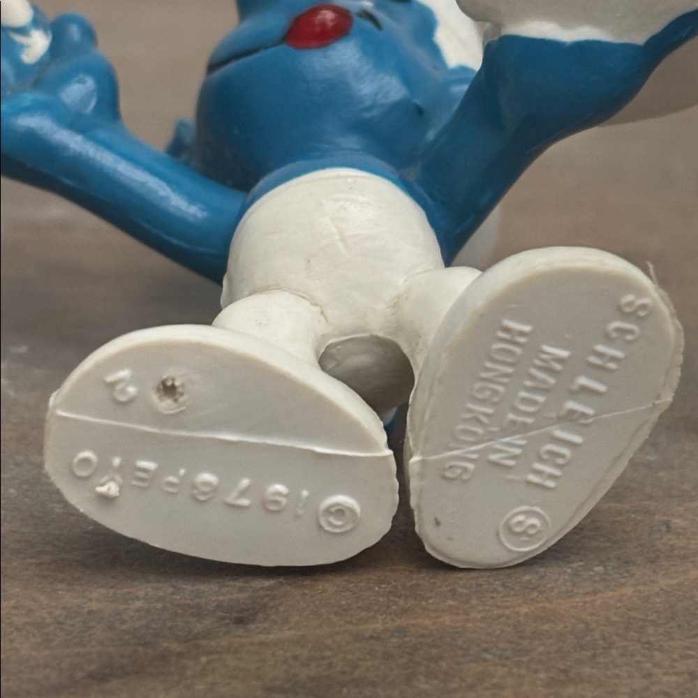 Vintage Artist Smurf Painter Paint Brush Figure PVC Peyo pvc Figurine 1978 - Picture 6 of 6